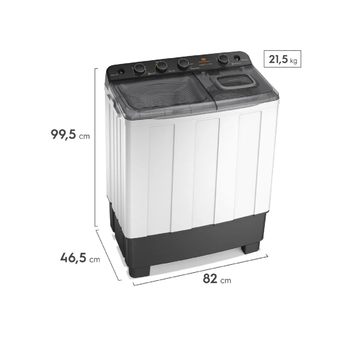 Lavadora Electrolux 12kg Semiautomática Westinghouse Blanca | WWTT12M6USUZW