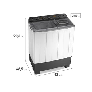Lavadora Electrolux 12kg Semiautomática Westinghouse Blanca | WWTT12M6USUZW