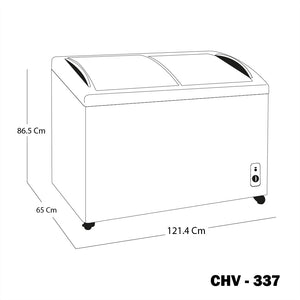 CONGELADOR SWAN CHV SW-337H TAPA DE VIDRIO