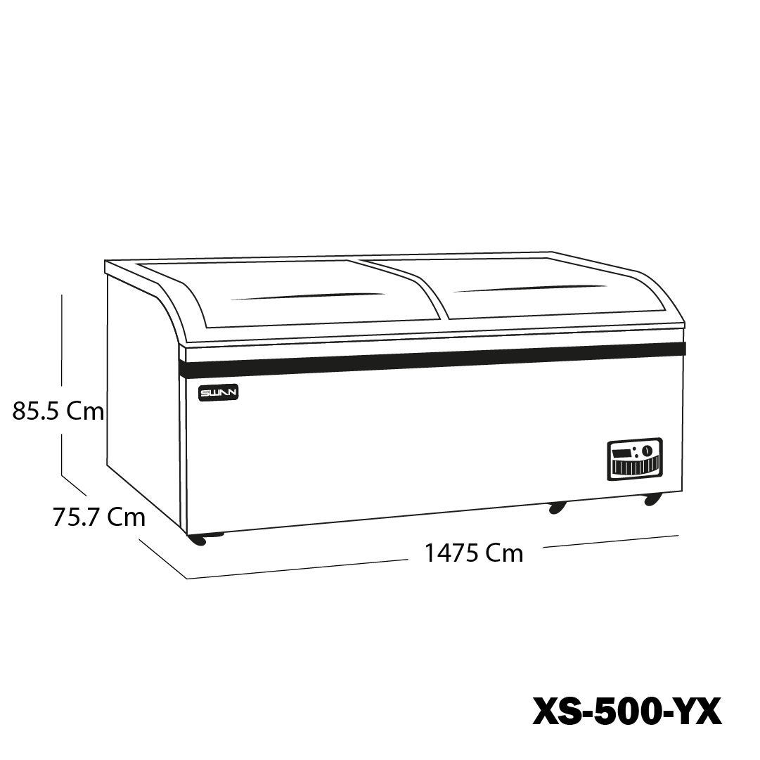 CONGELADOR  XS-500YX PUERTA DE VIDRIO SWAN