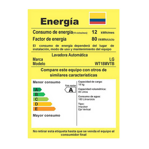Lavadora LG 18Kg Negro TurboDrum™ Silencioso - WT18MVTB.ABMECOL
