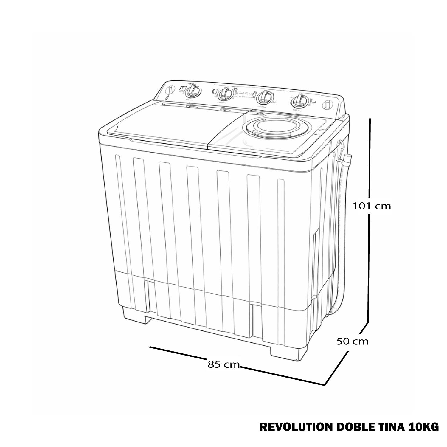 LAV. SWAN REVOLUTION DOBLE TINA 10KG - LO