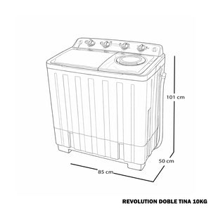 LAV. SWAN REVOLUTION DOBLE TINA 10KG - LO