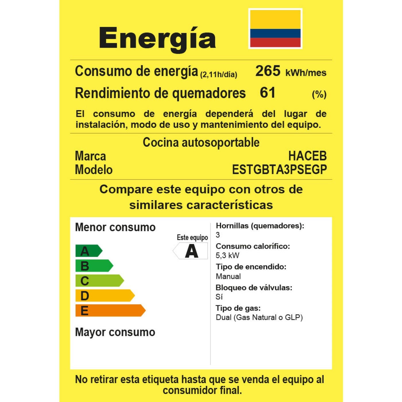 ESTUFA HACEB ROMERO T MIX 3X1 GN PL