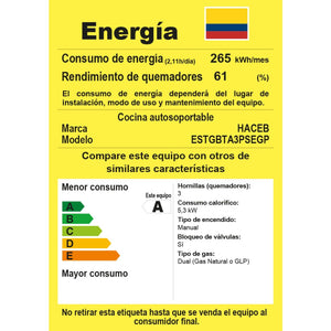 ESTUFA HACEB ROMERO T MIX 3X1 GN PL
